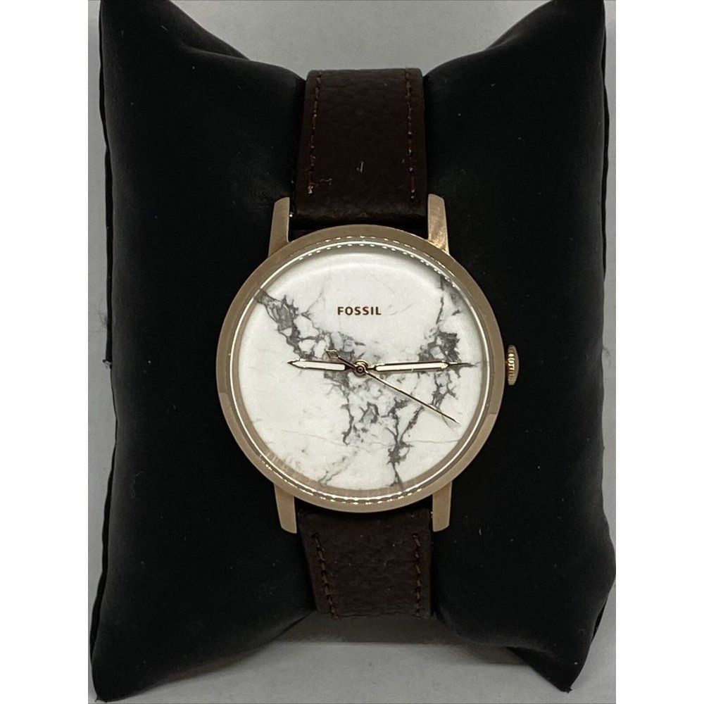 Fossil ES4404 Women's Brown Leather White Analog D